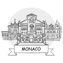 Monaco Hand Drawn Sticker