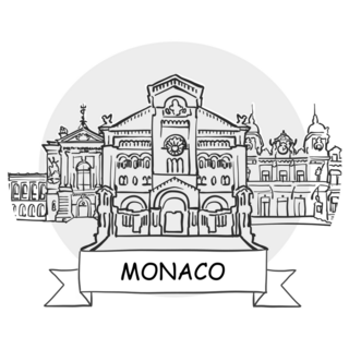 Monaco Hand Drawn Sticker