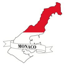Monaco Label Map Sticker