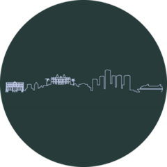 Monaco Line Skyline Sticker