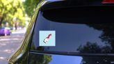 Monaco Map Graphic Sticker on a Rear Car Window (New) example