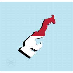 Monaco Map Graphic Sticker