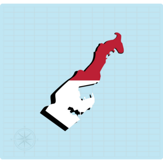 Monaco Map Graphic Sticker