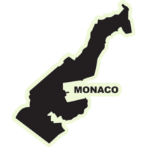Monaco Map Icon Sticker
