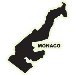 Monaco Map Icon Sticker