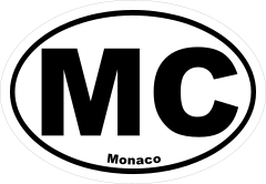 Monaco Mc Oval Sticker