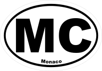 Monaco Mc Oval Sticker