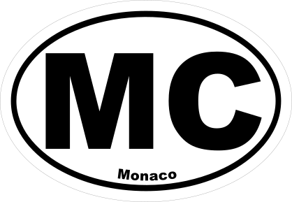 Monaco Mc Oval Sticker