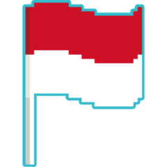 Monaco Pixel Flag Blue Sticker