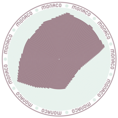 Monaco Round Logo Sticker