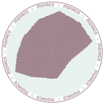 Monaco Round Logo Sticker