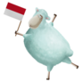 Monaco Sheep Sticker