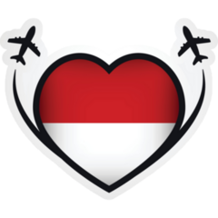 Monaco Travel Heart Sticker