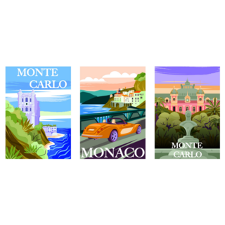 Monaco Trio Sticker
