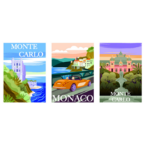 Monaco Trio Sticker
