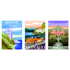Monaco Trio Sticker