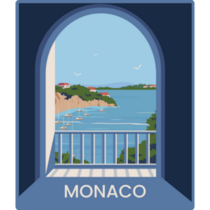 Monaco Window Poster Sticker
