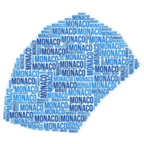 Monaco Word Cloud Sticker