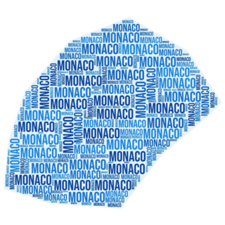 Monaco Word Cloud Sticker