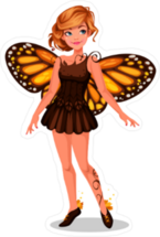Monarch Butterfly Fairy Sticker