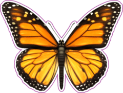 Monarch Butterfly With Open Wings Sticker