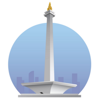 Monas Monument Of Indonesia Sticker