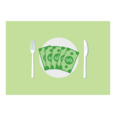 Money for Dinner Sticker