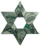 Money Origami Jewish Star Of David Sticker