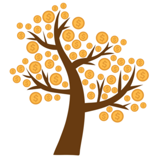 Money Tree With Coins Sticker