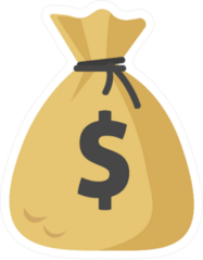 Moneybag Illustration Sticker