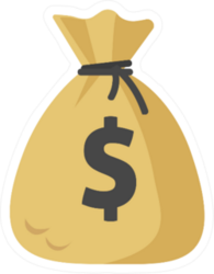 Moneybag Illustration Sticker