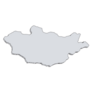 Mongolia Country Map In Grey Sticker
