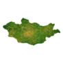 Mongolia Detailed Green Country Map Sticker