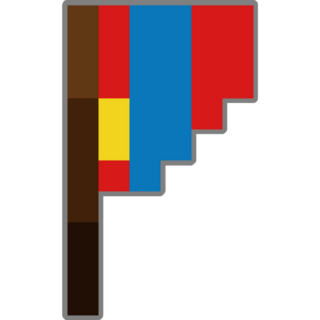 Mongolia Flag Pixel Sticker
