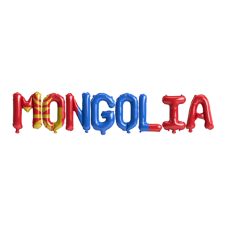 Mongolia Letter Balloons Sticker