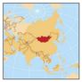 Mongolia Location Map Sticker