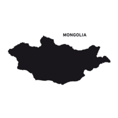 Mongolia Map Country Name Sticker