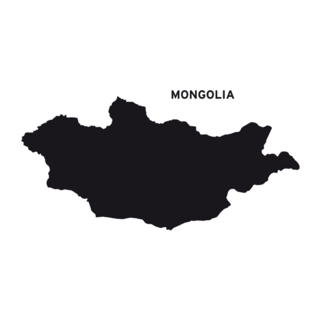 Mongolia Map Country Name Sticker