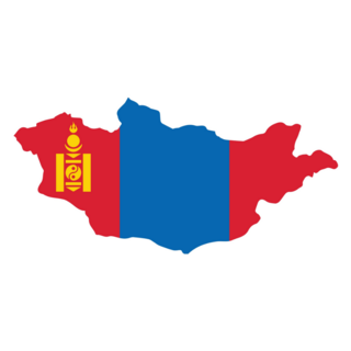 Mongolia Map Illustration Sticker