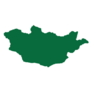 Mongolia Map Simple Green Sticker
