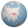Mongolia On The Globe Sticker