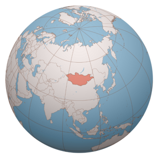 Mongolia On The Globe Sticker