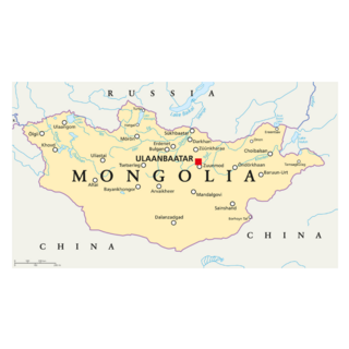 Mongolia Political Map Sticker