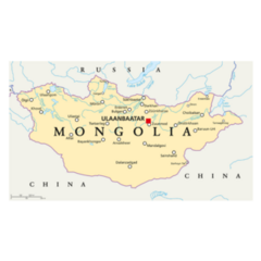 Mongolia Political Map Sticker