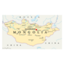 Mongolia Political Map Sticker