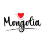 Mongolia Red Love Heart Sticker