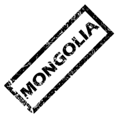 Mongolia Rubber Stamp Sticker