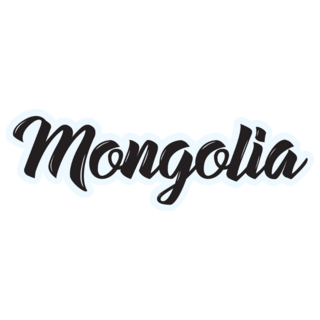 Mongolia Typography Sticker