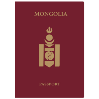 Mongolian Passport Sticker