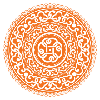 Mongolian Traditional Ornament Sticker